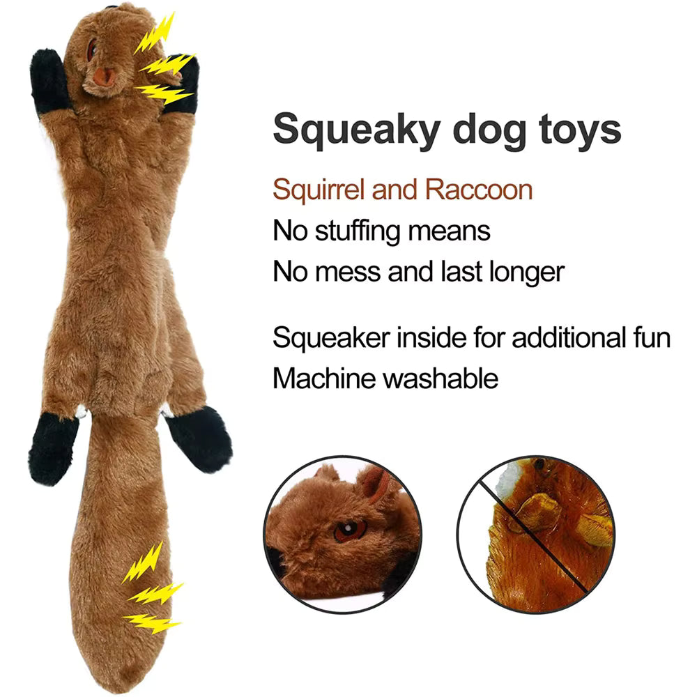 Funny No-Stuffing Plush Dog Squeaky Toy – Durable Crinkle Chew Toy for Small & Medium Dogs  n: